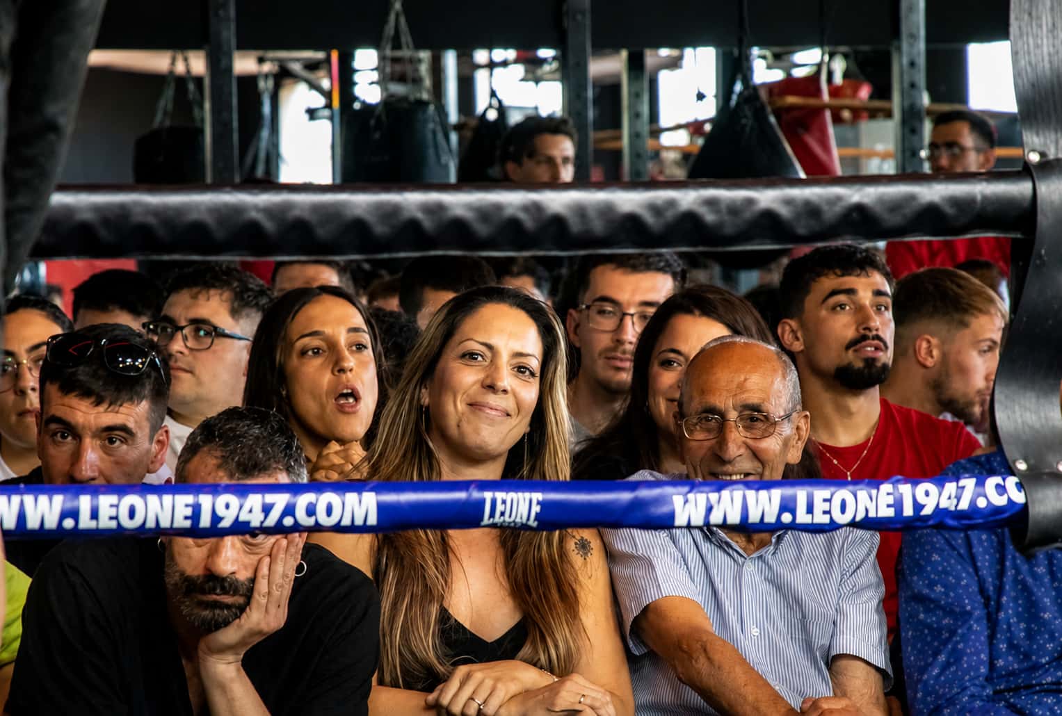 Bea durante una velada del Club de Boxeo Coraje